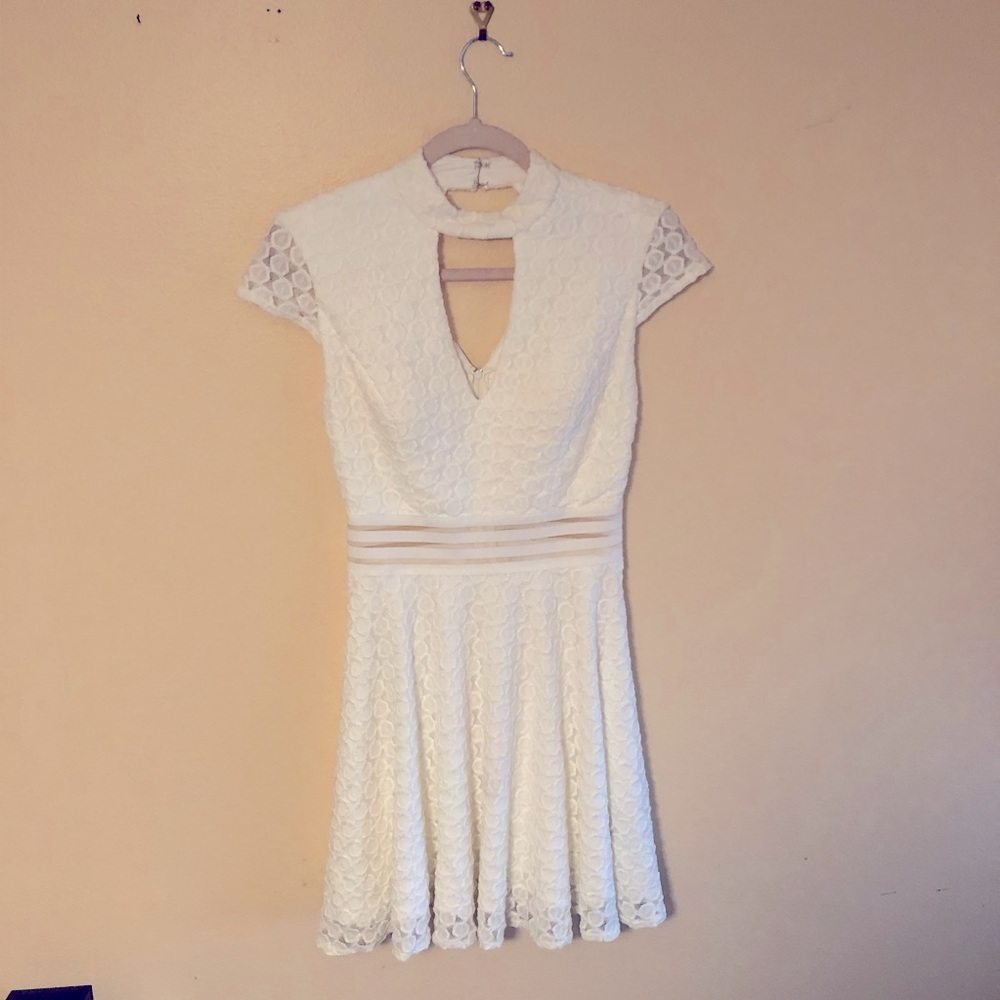 Beautiful white spring and summer dress